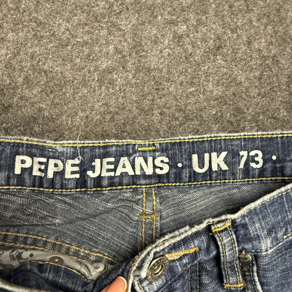 VTG Pepe Jeans UK 73 Mens Jeans Wide Leg Taper Denim Blue Y2K Skater Size 30x30 - Picture 2 of 9